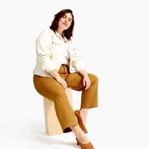 Everlane | The Cropped Straight Heavy Denim Pant | Golden Brown | 14